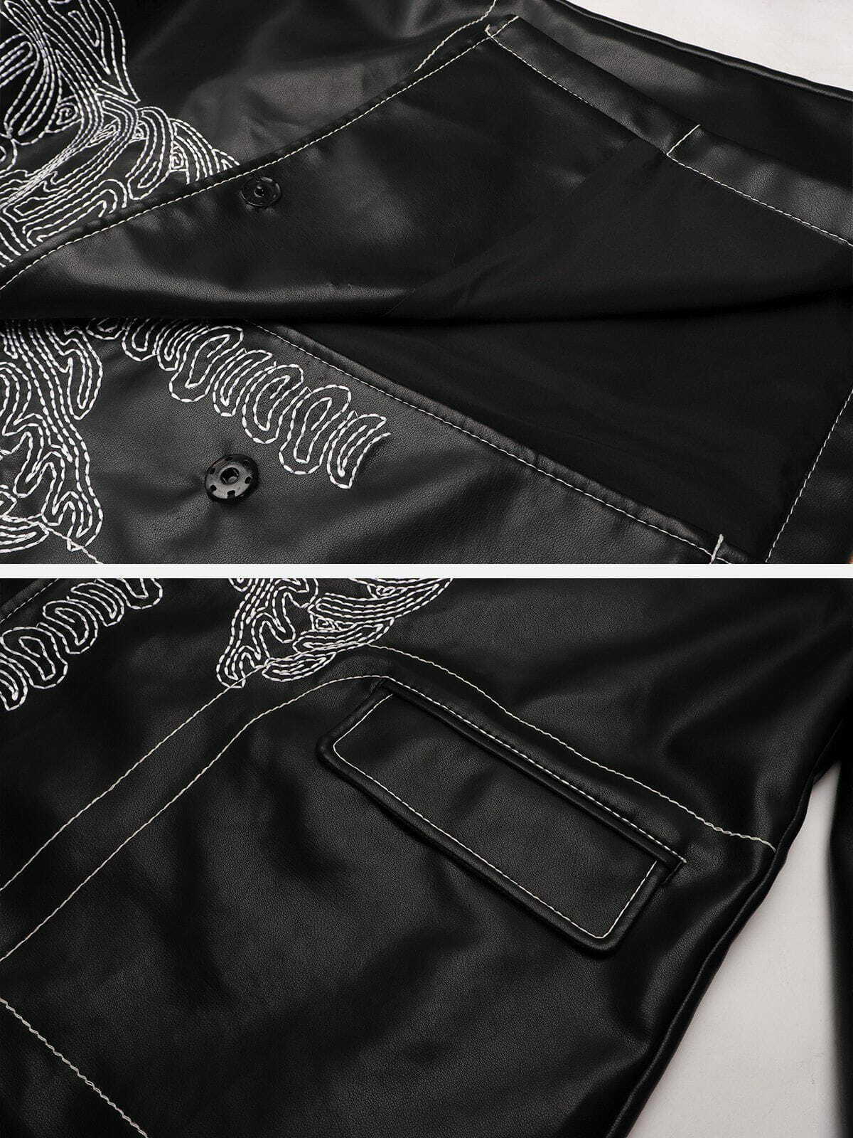 classic black skull jacket [edgy] streetwear essential 8281